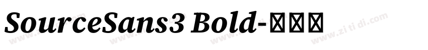 SourceSans3 Bold字体转换